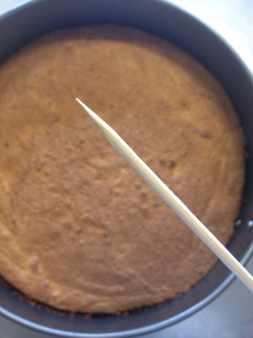 When it's cooked, get a skewer