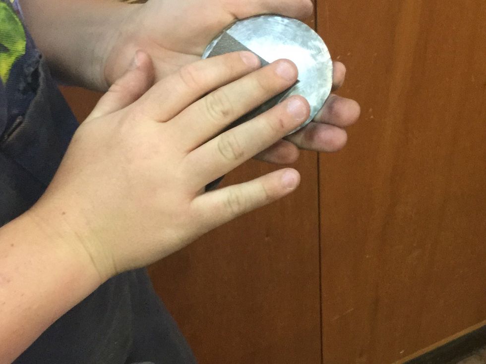 When it's deep enough use sandpaper to sand down the dish