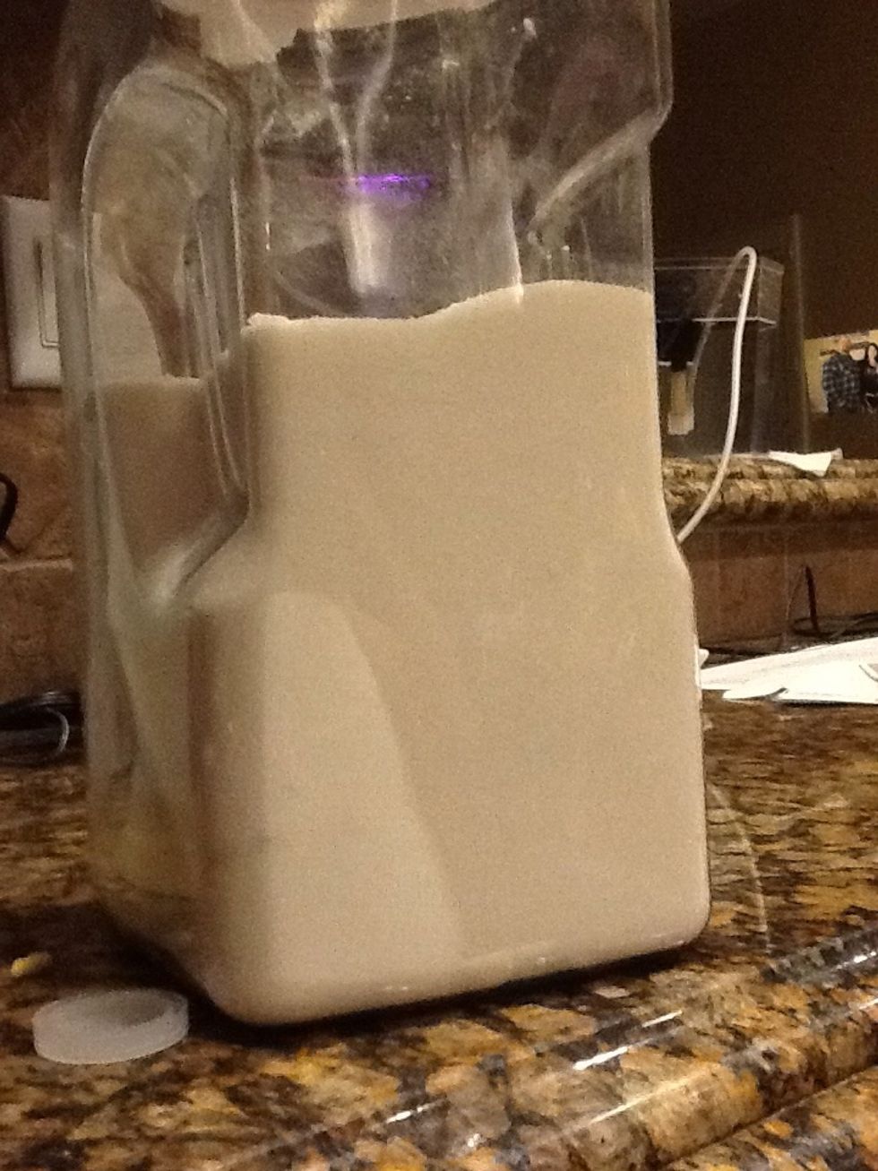 When it's melted you add your sugar