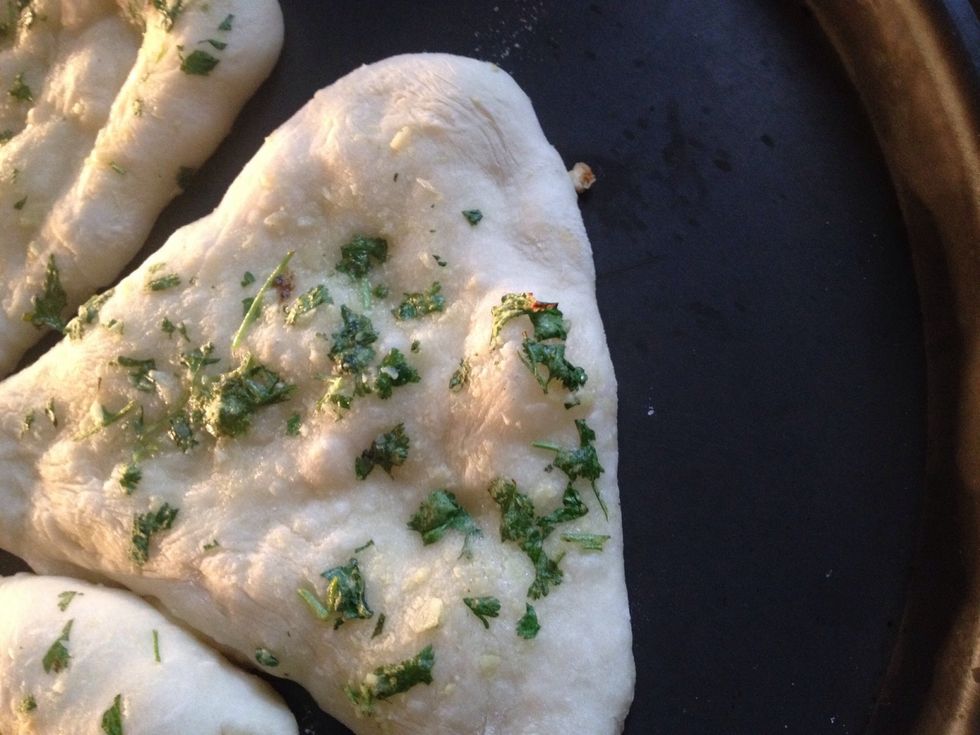When it's on broil you need to keep an eye on it other wise you will have a burnt naan