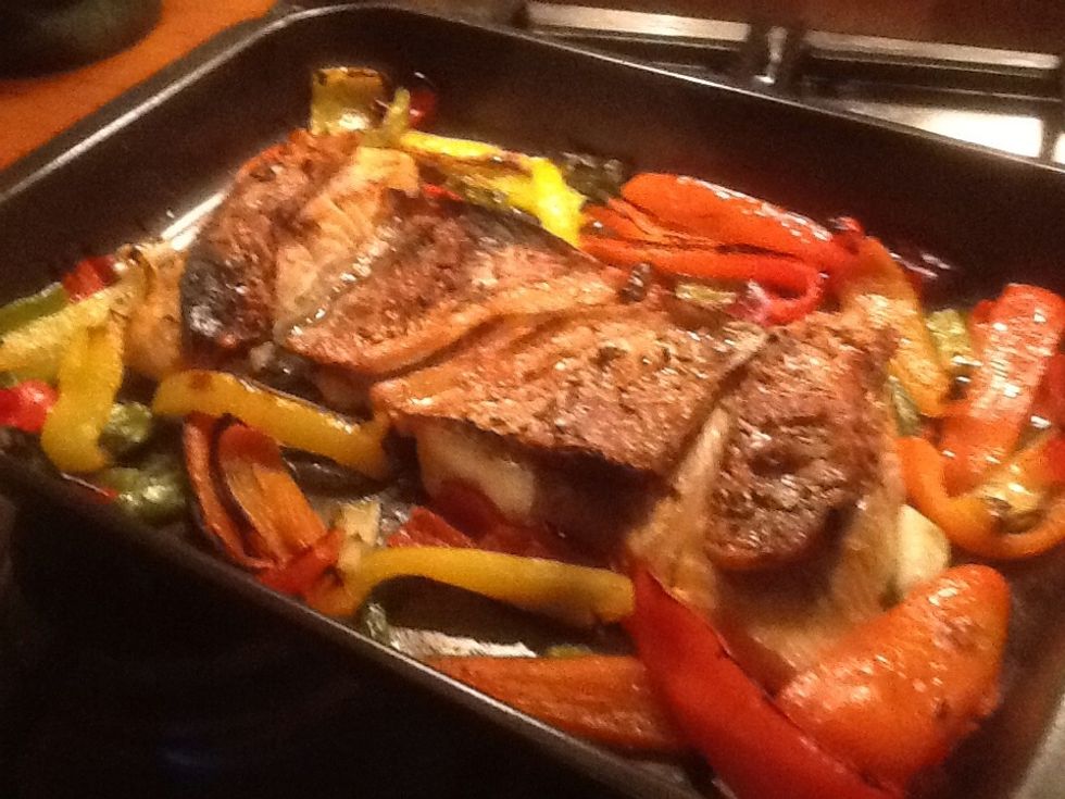 When its ready flip the skin over and serve immediately.