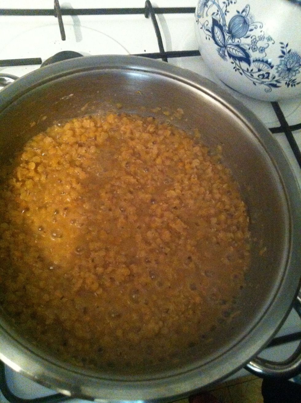 When lentils cooked it will look like this