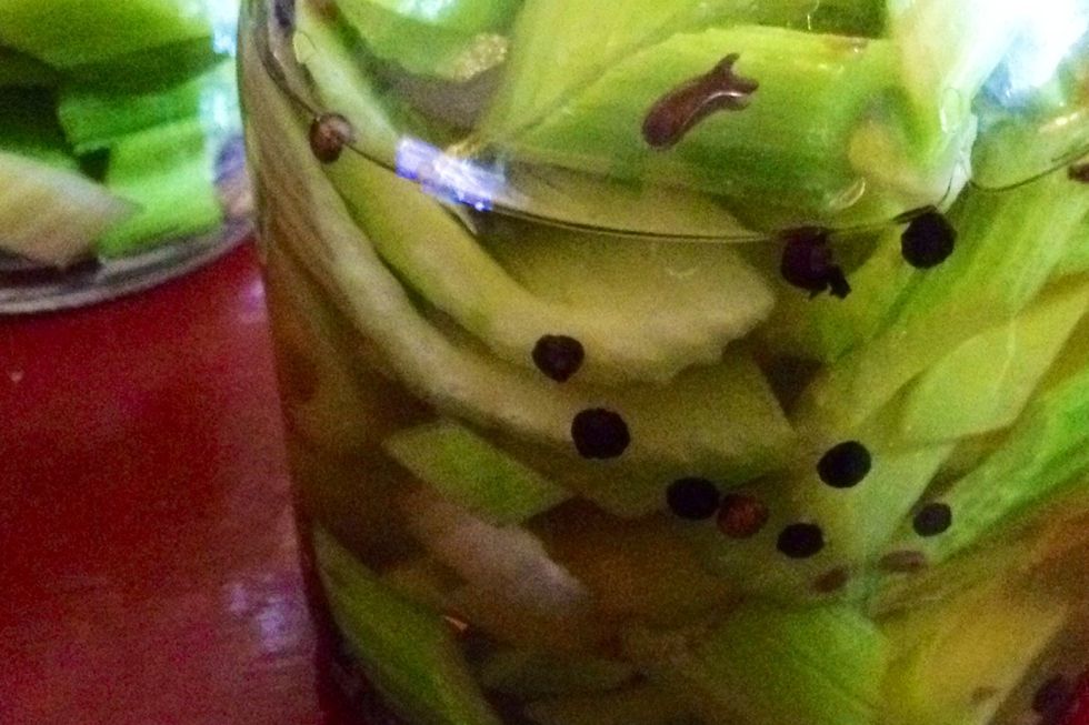 When liquid cools, it's ready to be eaten. That's it. But of course it'll taste nicer the longer you keep it, especially in the fridge. Sweet, sour & crunchy. \ud83d\ude0b Be kind and enjoy with friends.