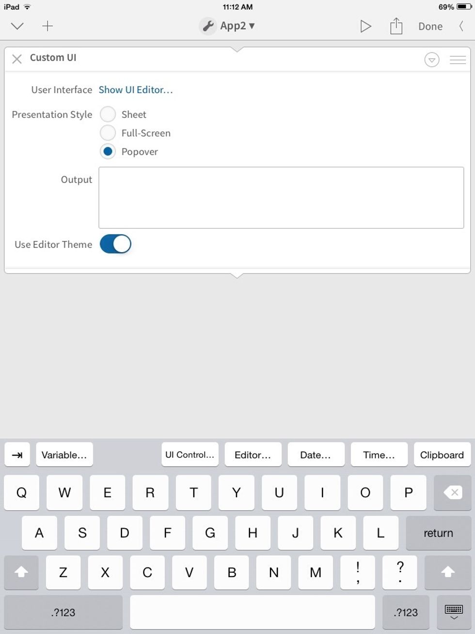 When making an iPhone app using the iPad, it is best to view it in the "Popover" style. Change it back to Full-Screen before sharing it!