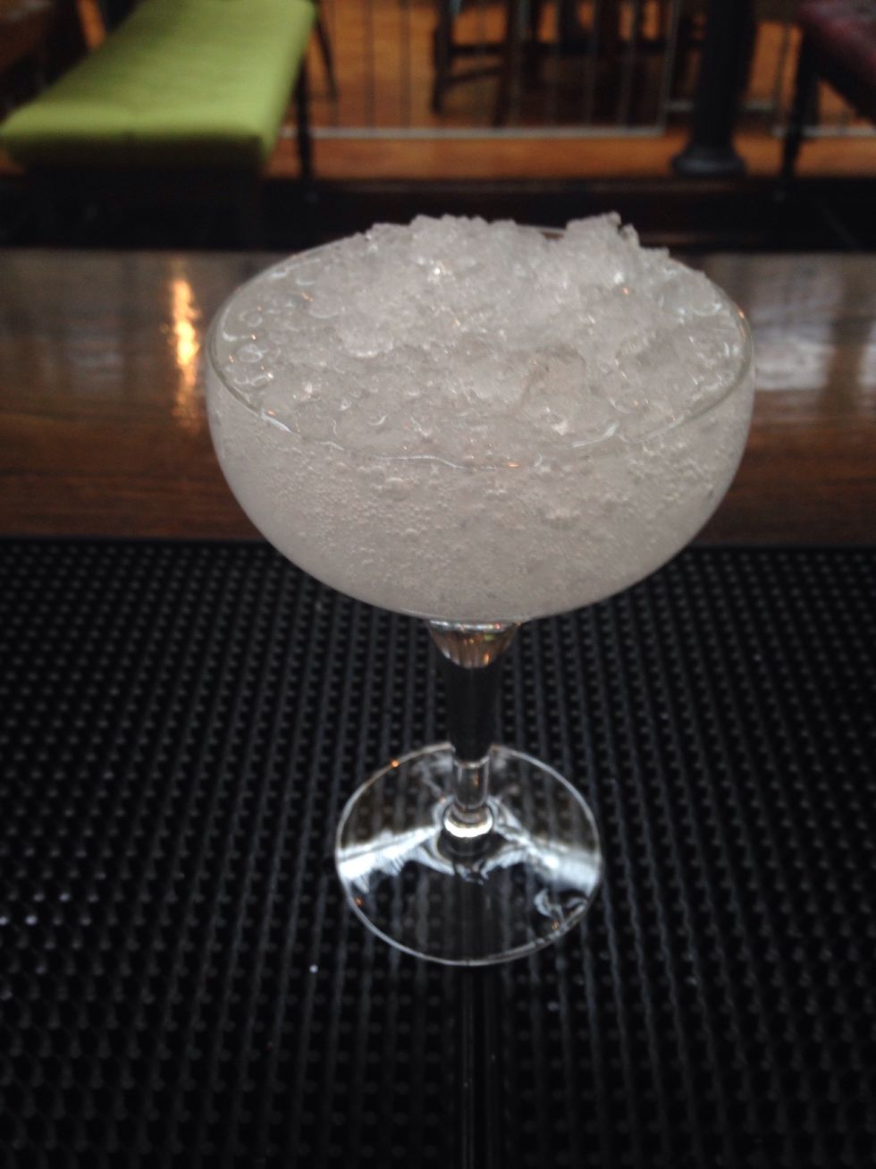 When making any drink served straight up (without ice) always chill your glass straight away.