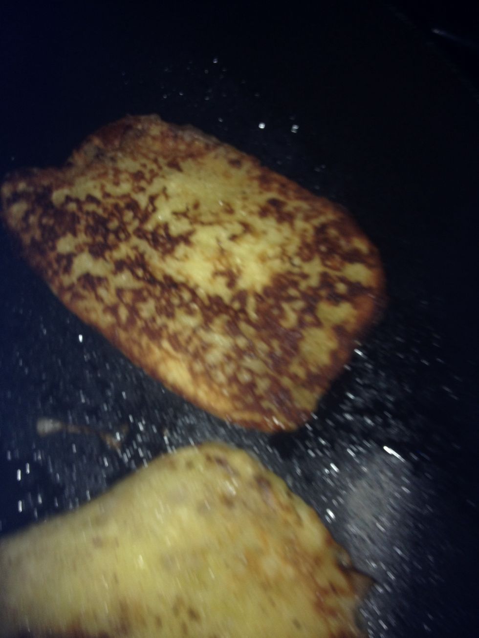 When nice and browned, flip to cook the other side.