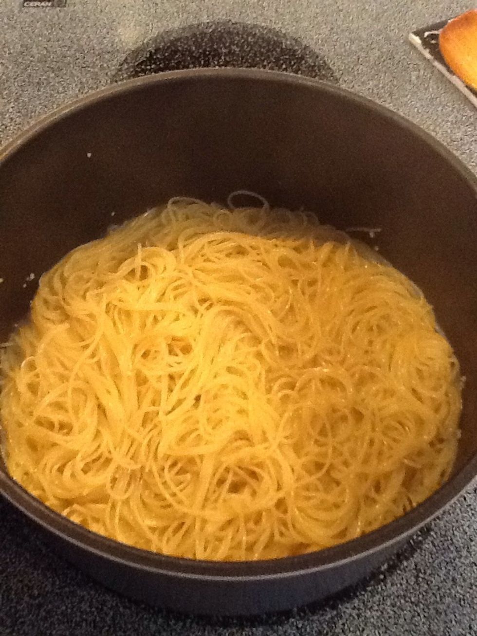 When pasta is done cooking, it looks like this.