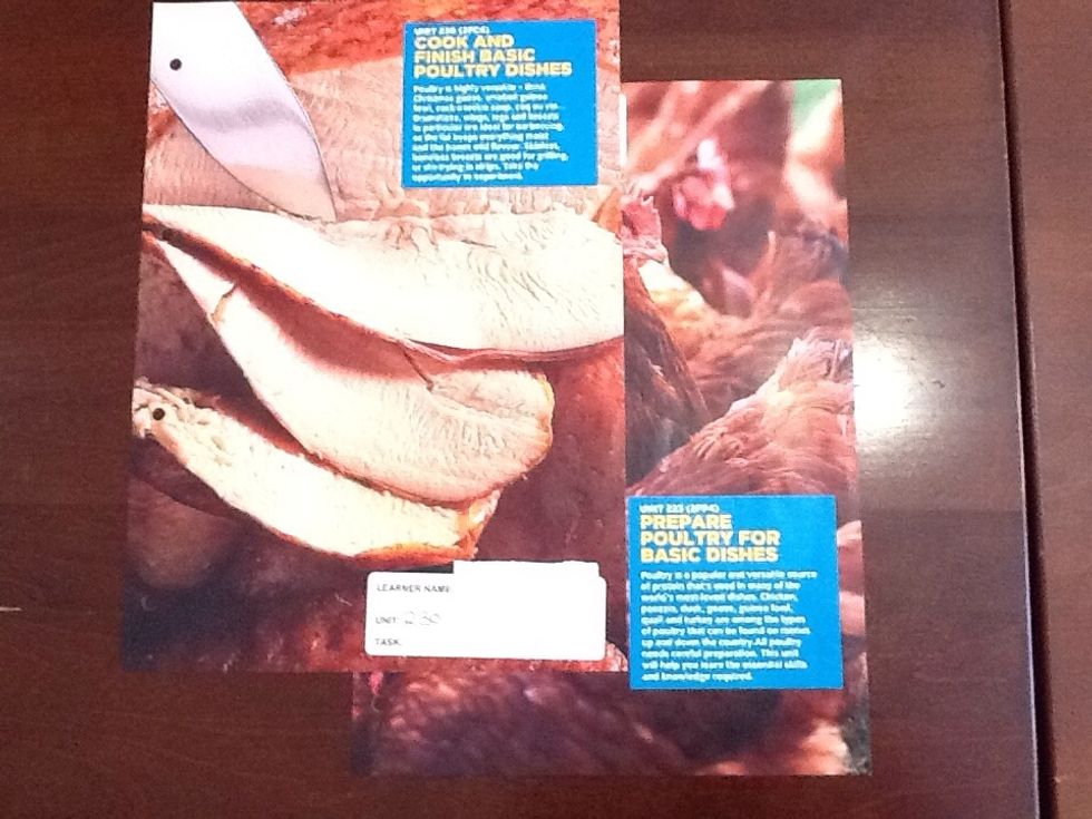 When preparing a poultry dish, you will always cover preparing and cooking (2 units!). This applies to fish and meat units as well! Don't forget your vegetable units also!