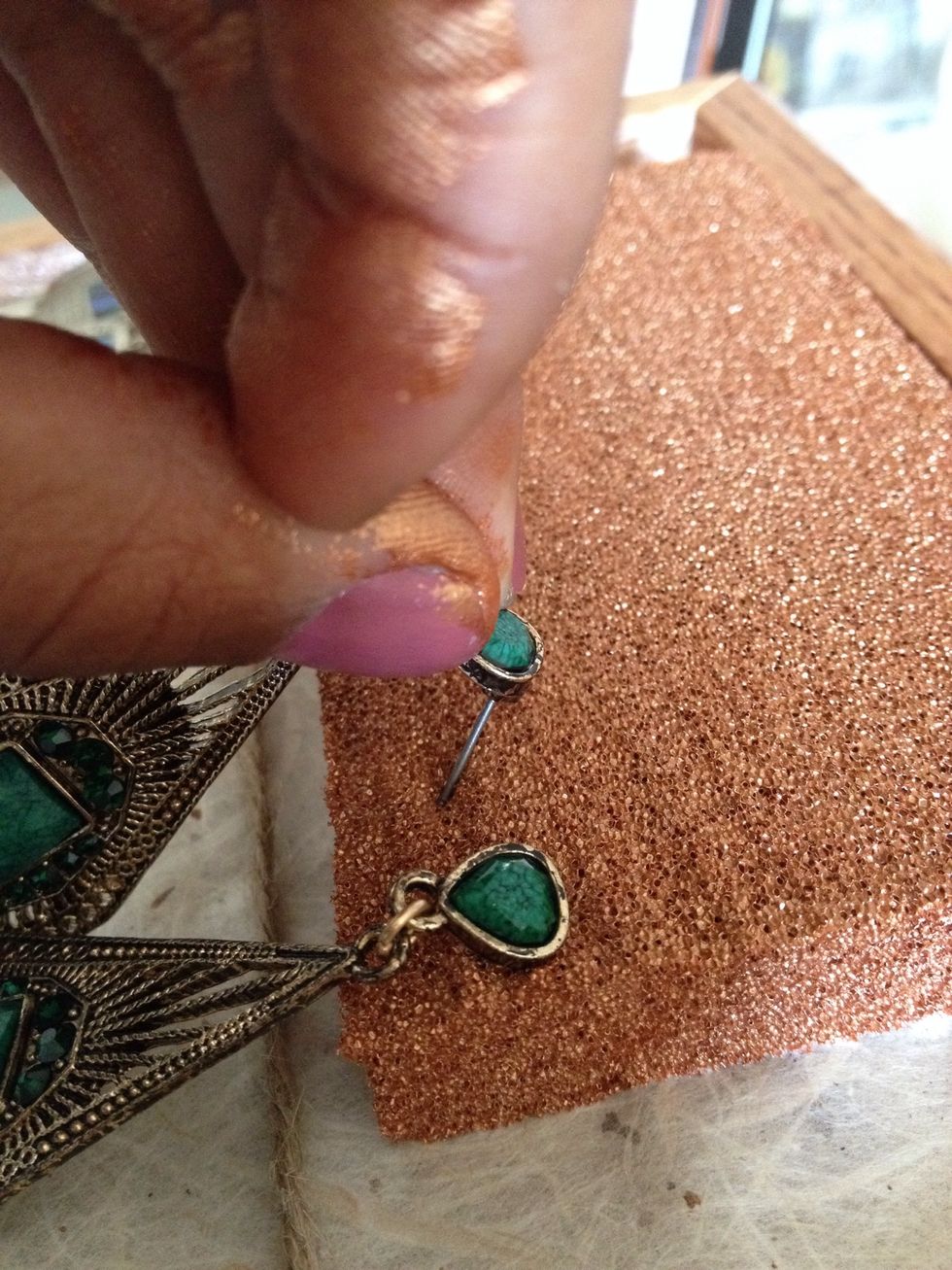 When putting your earrings in make sure they're at a downward angle..this will secure them