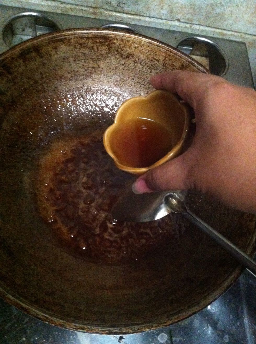 When sauce smooth. Add fish sauce and stir. Finish sauce^^