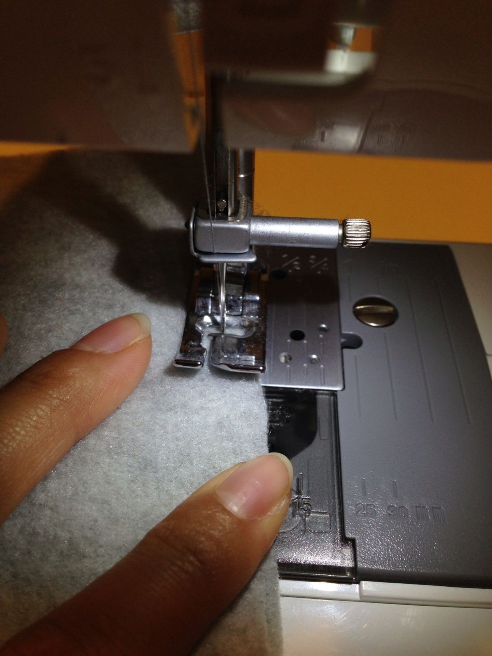 When sewing, move with the thread. Im doing a 3/4 seam. When I start I sew about 1 inch and then reverse and sew forward. Slow down when u get near the tip of the ear