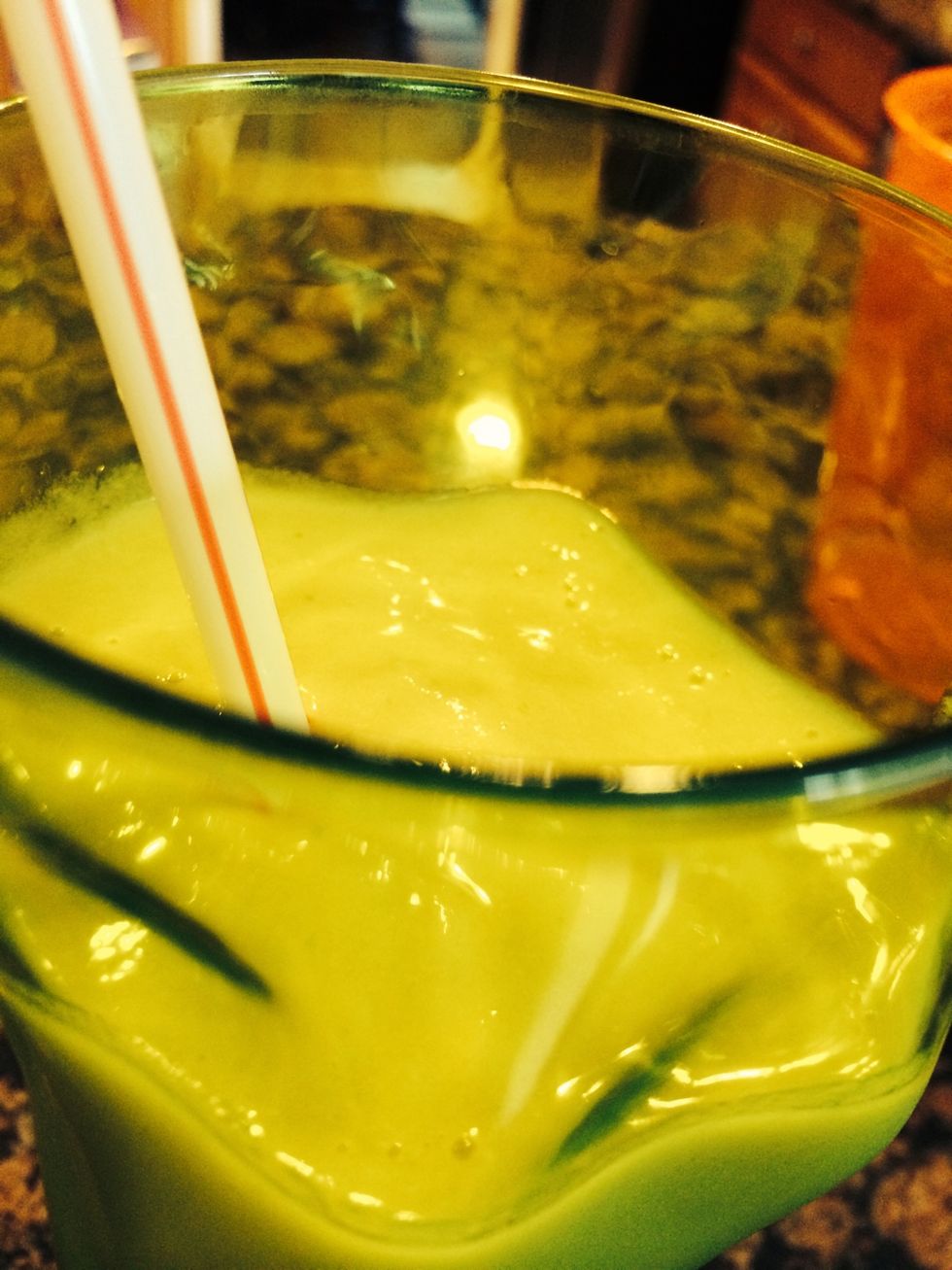 When smooth, add to your favorite glass and enjoy! You can't even taste the spinach