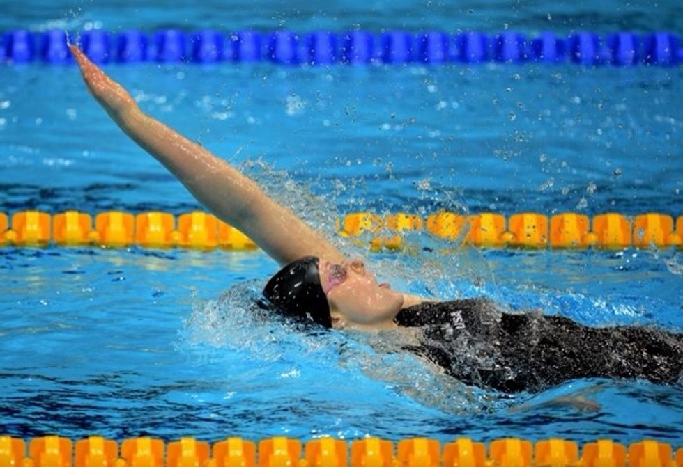 When swimming backstroke, keep your whole body on the surface of the water, especially your head and butt. Combine everything to swim backstroke.