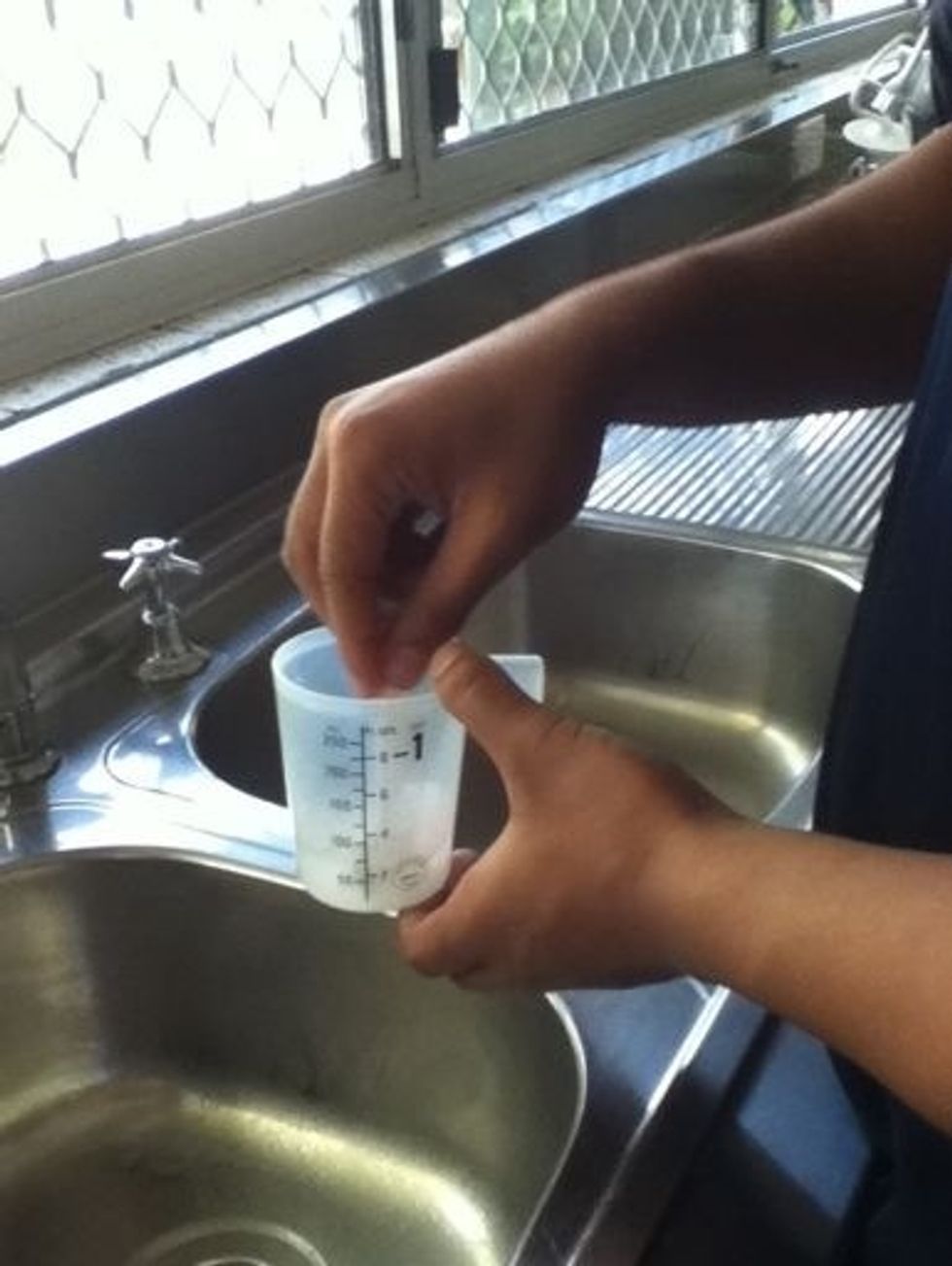 When temperature is 32 degrees. Add one to one half of Rennet Tablet diluted in 1/4 demineralise water and gently stir into the heated milk.