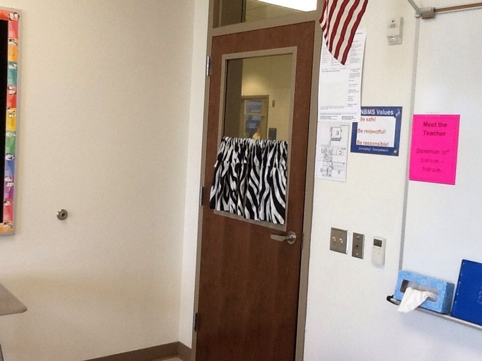 When the Alarm goes off - remain CALM and QUIET. Line up at the door. Wait for me to give the signal before proceeding out the door.