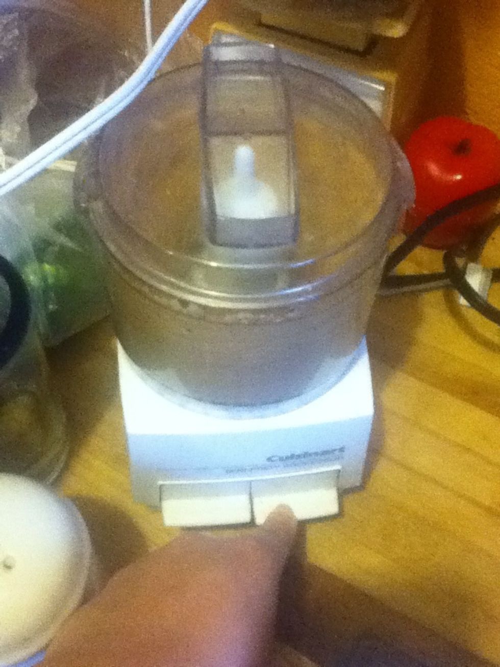 When the almonds are done, ground them in a food processor. When You are done you may want to let them cool so you don't melt the butter mixture.