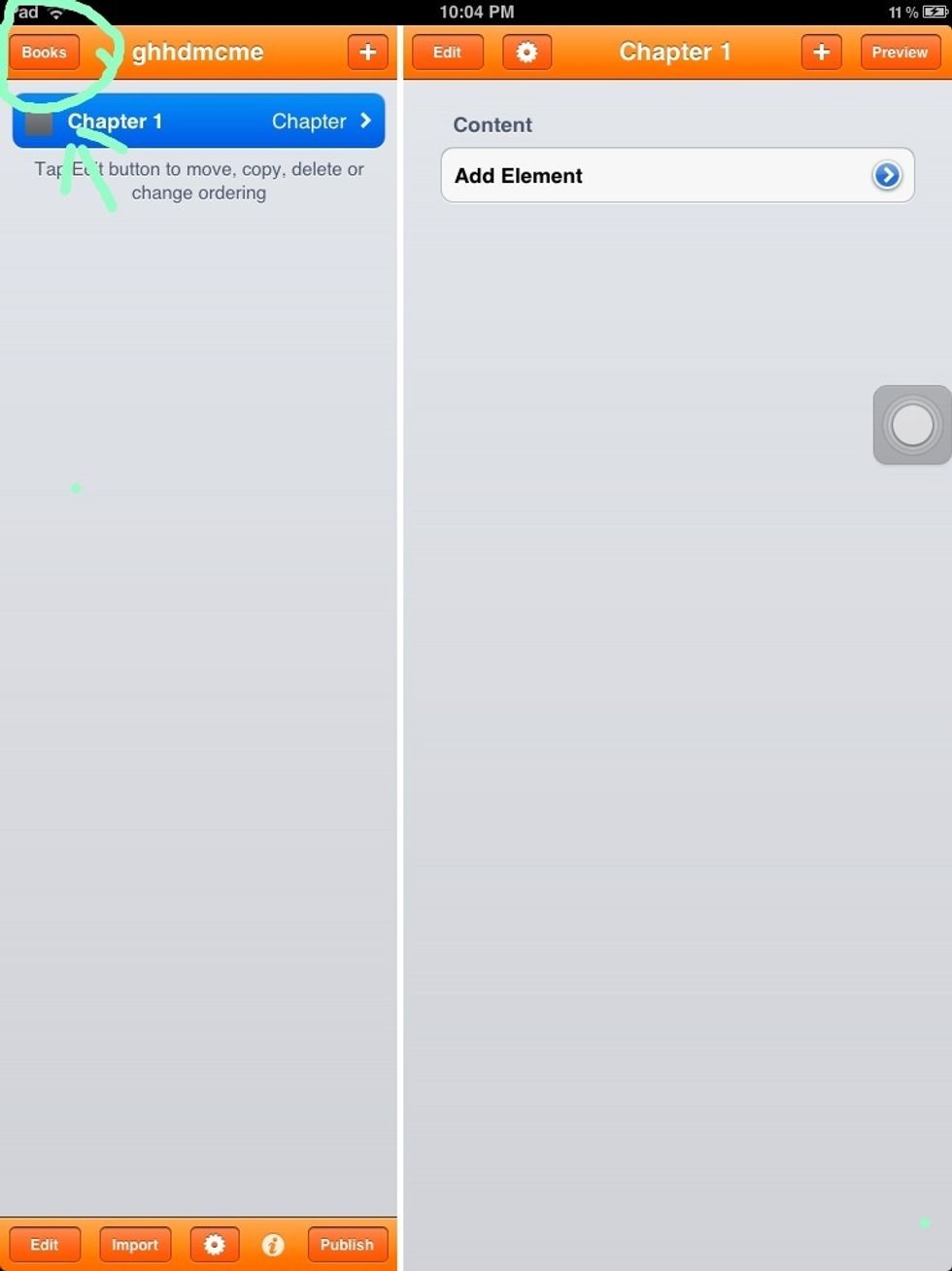 when the app is open, go to the top left hand side, click on the book icon.  (if you click onto the photo you will see the image better)