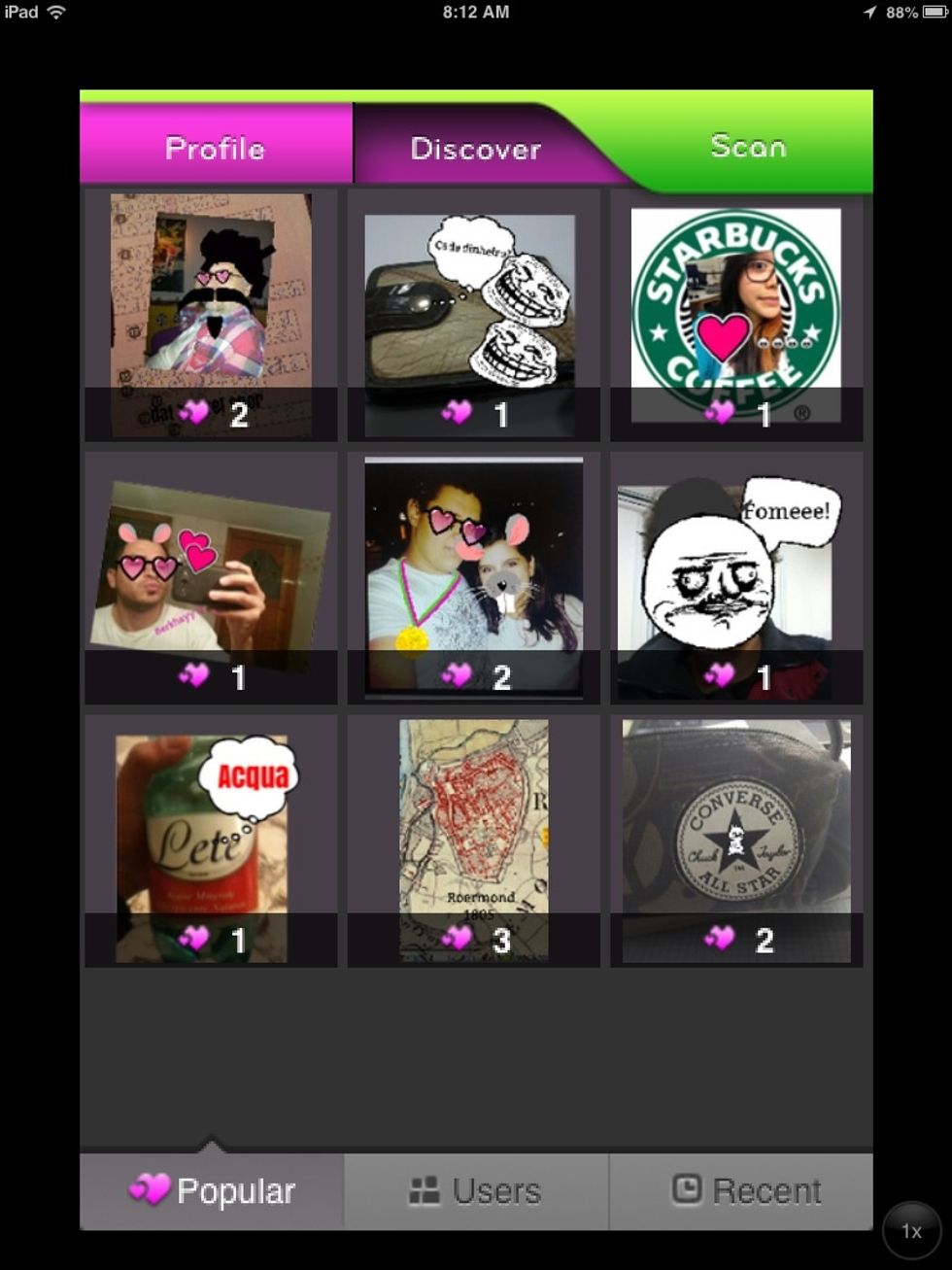 When the app opens, goto scan.