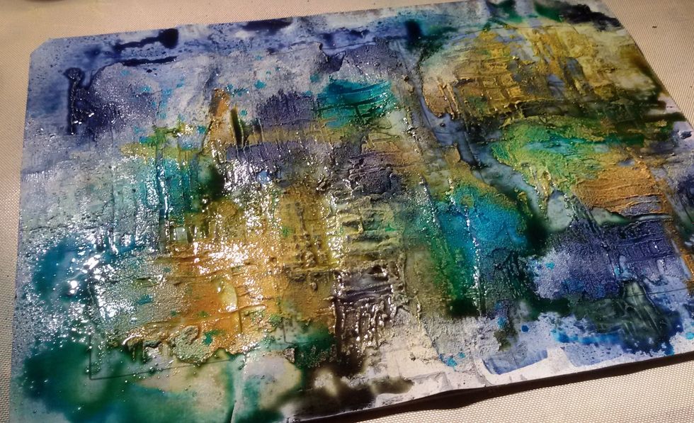 When the base is dry. Add some AA Colorations, randomly.