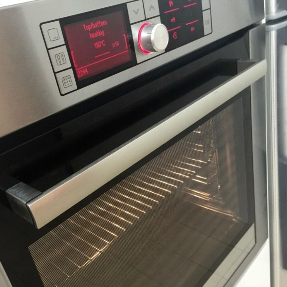 When the cookie dough has been chilled, preheat oven to 180 degree C (350 degree F).