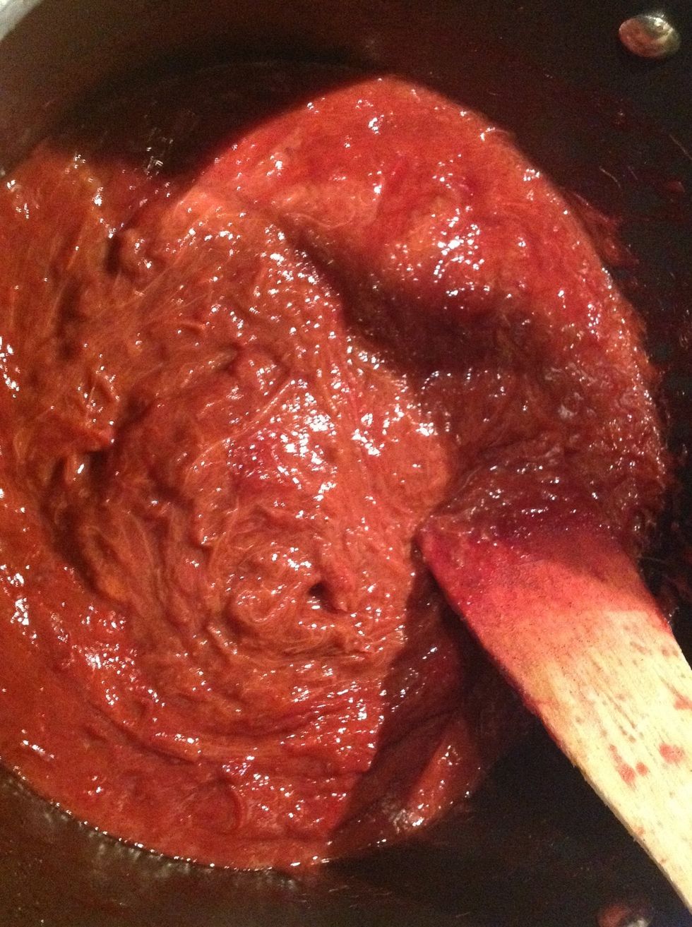 When the cooking is finished it should look like this. Put it aside somewhere to cool.