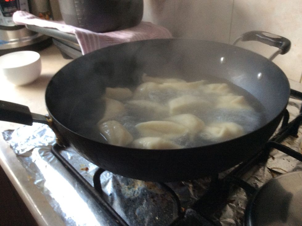 When the dumpling are ready they will float.