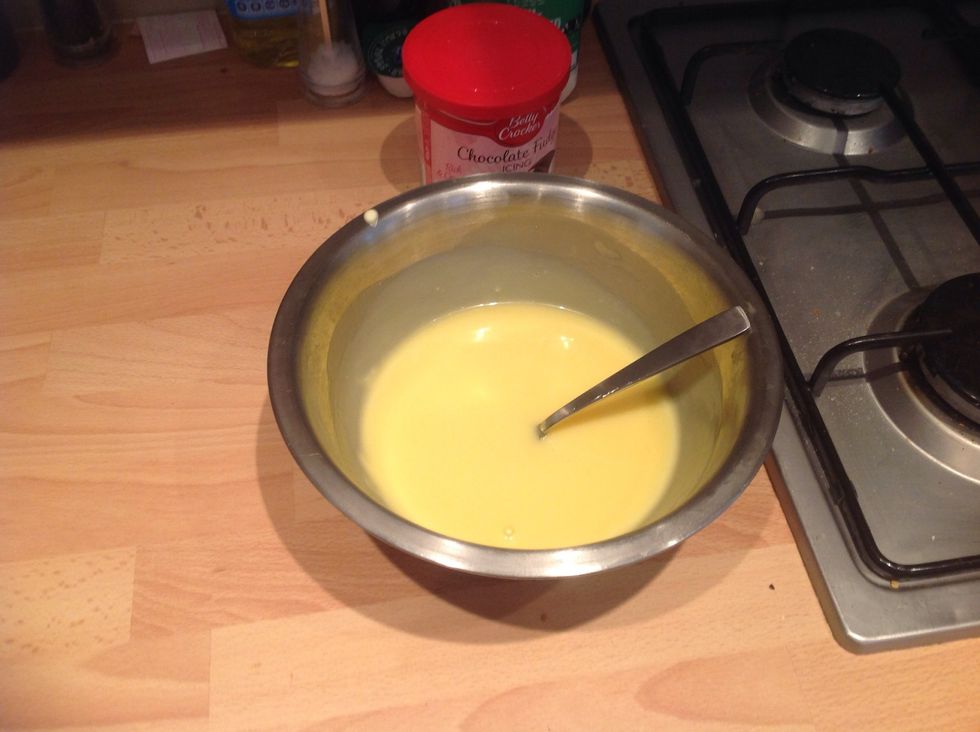When the ganache is creamy leave to cool and place in the fridge to firm (this can take ages! If it's not thickening mix in some icing sugar and return to the fridge until thick)