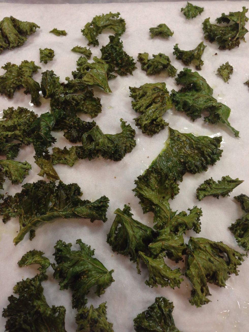 When the leaves are crispy, but still green, they are ready.