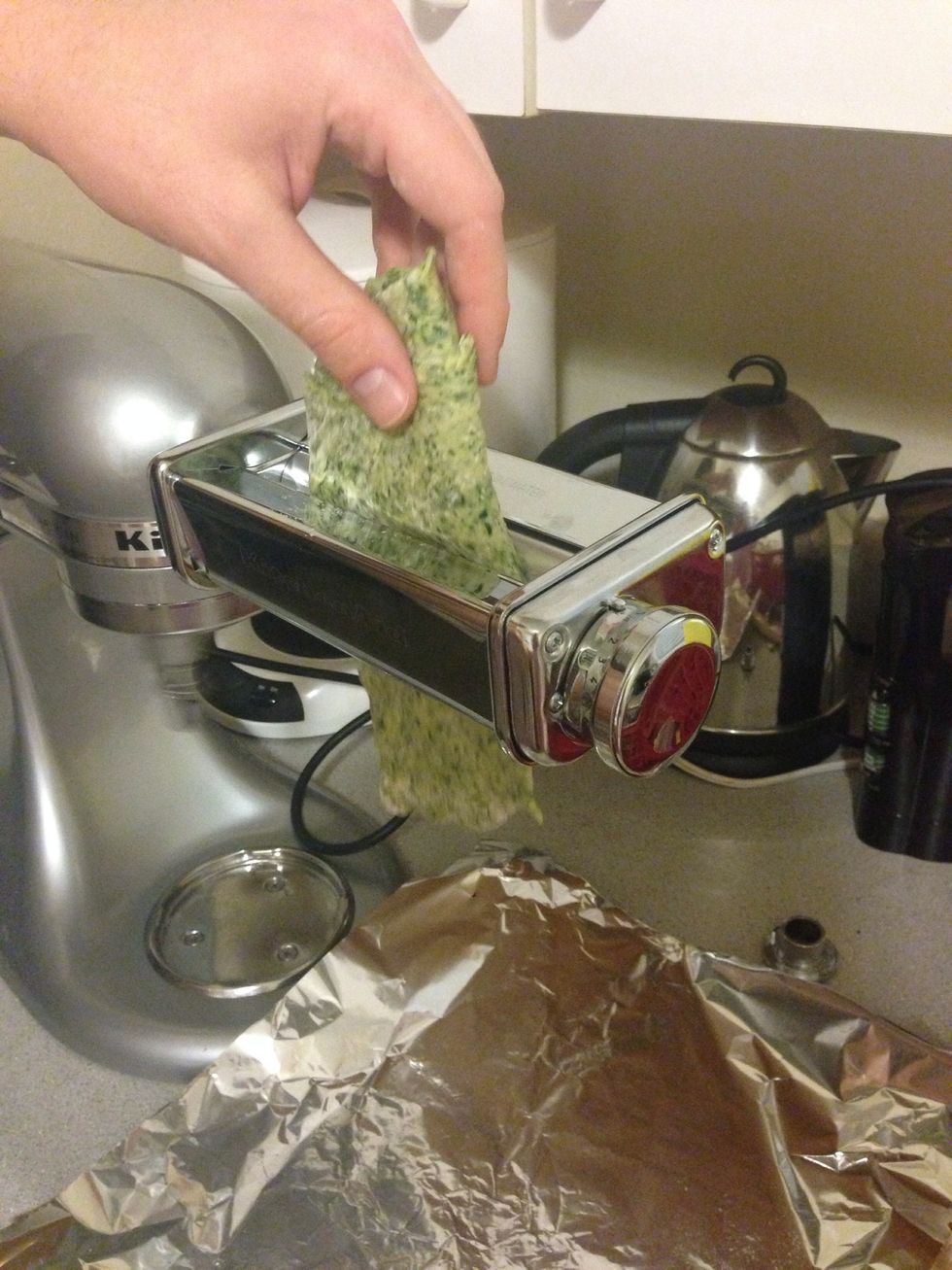 When the pasta stays together well, you are done with setting 2.