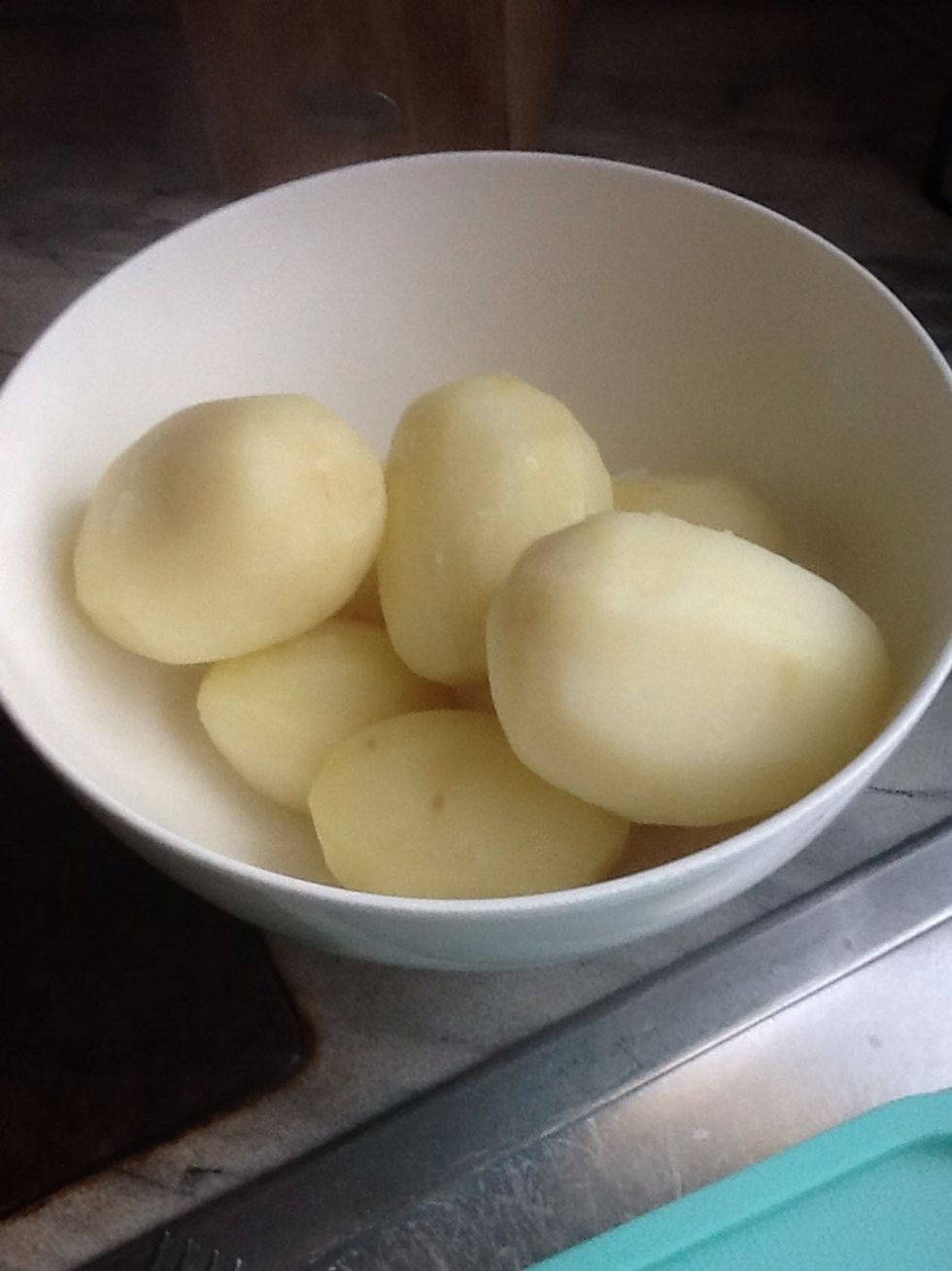 When the potatoes are ready to put it on a plate or a bowl