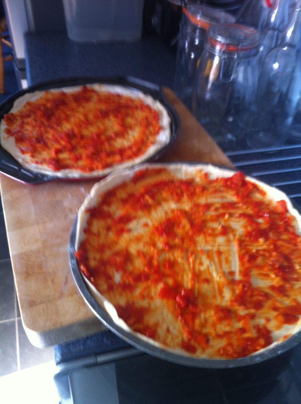 When the required number of pizza's have been made...