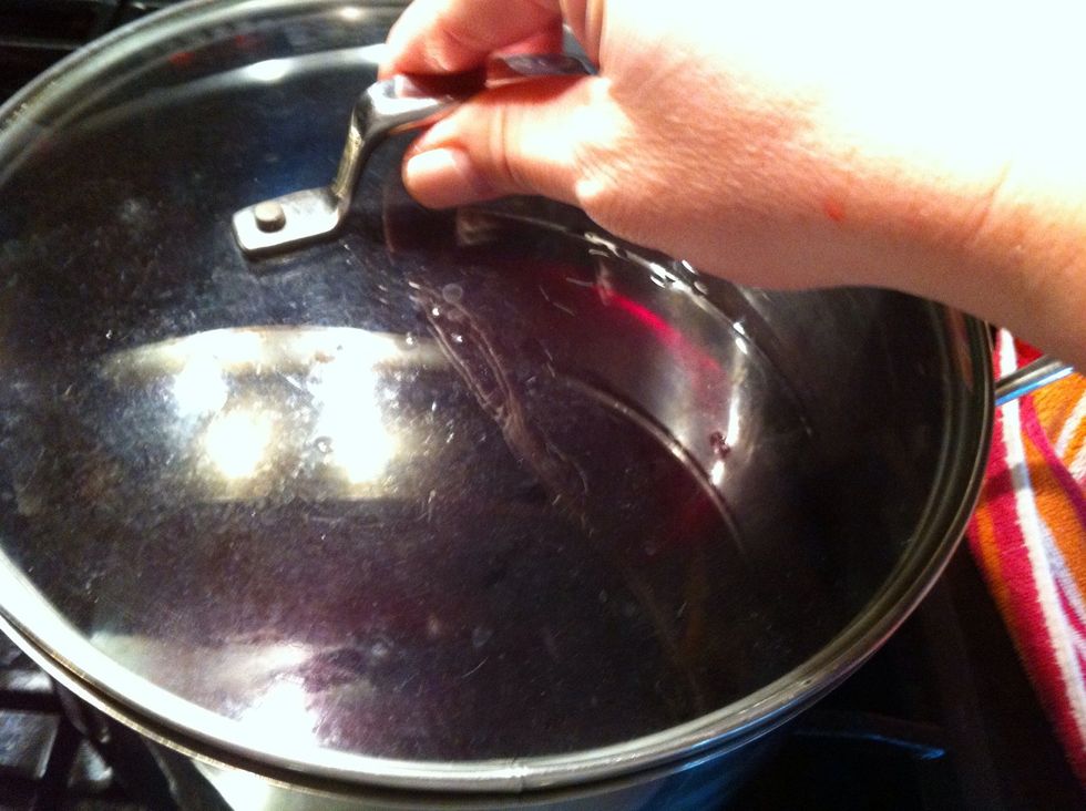 When the taste is to your liking. Cover and allow it to come back to heat.