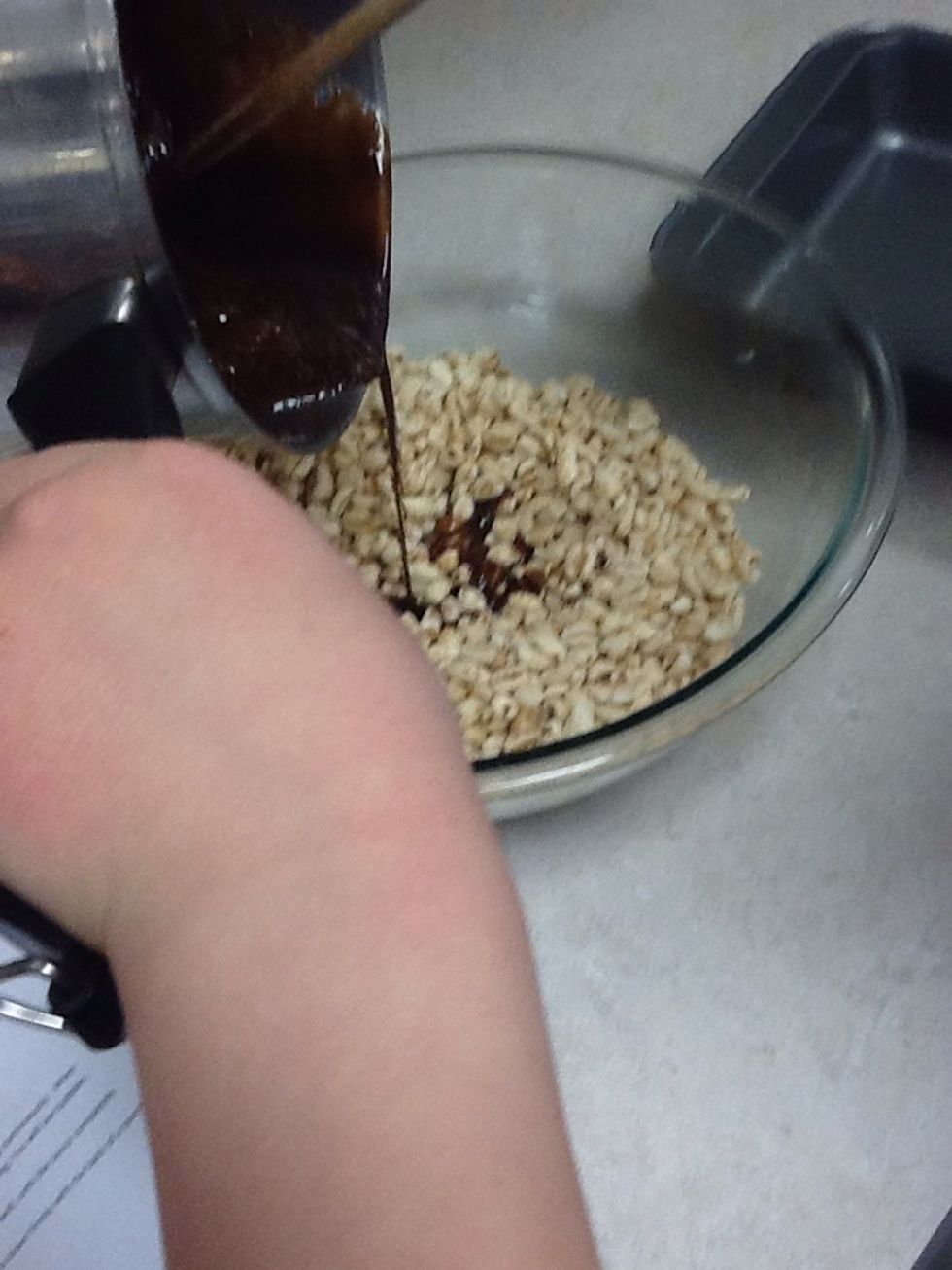 When the timer is up dump the mixture in