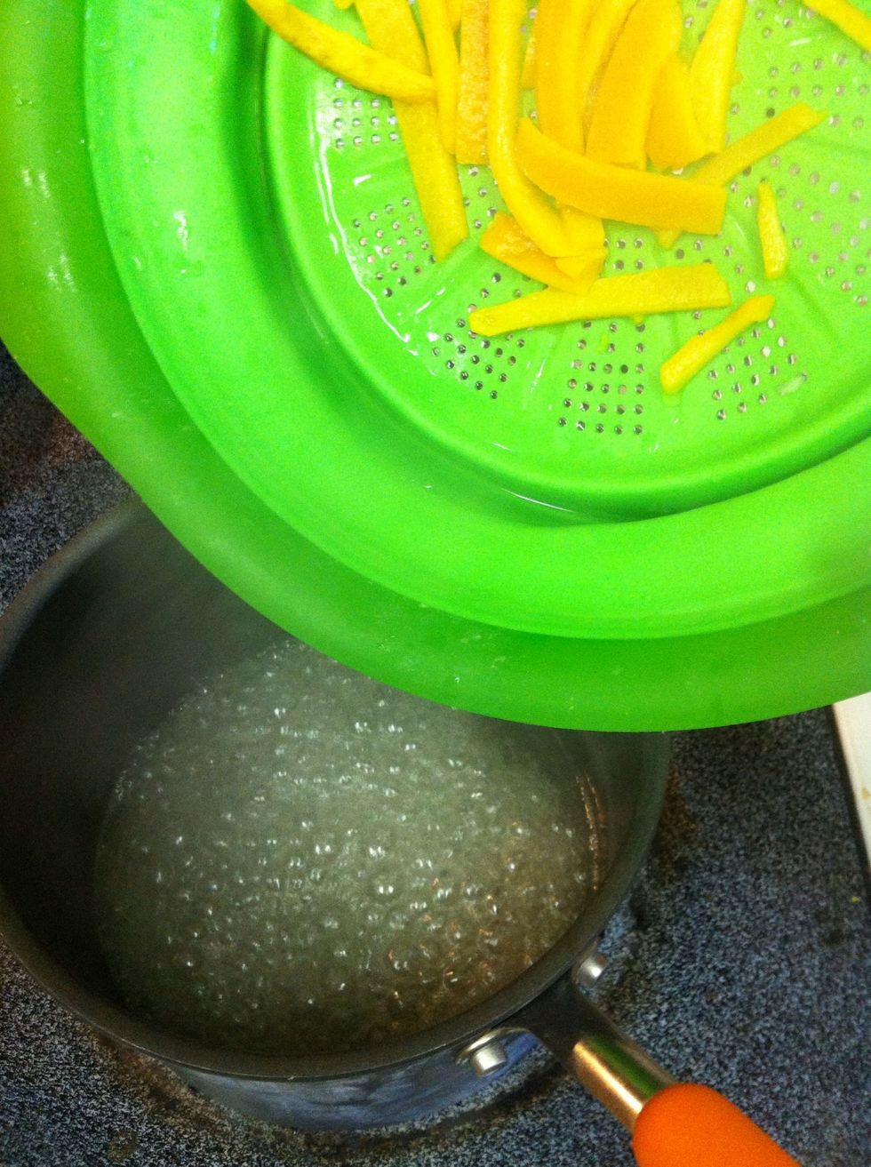 When the timers up, add orange slices....