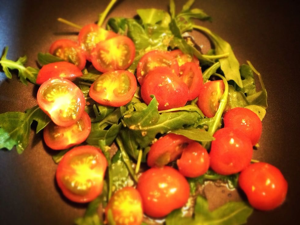 When the tomatoes are done we move them to a bigger pan, here we have used a wok.