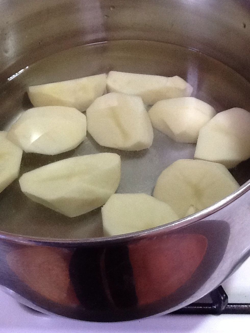 when the water is boil add the potatoes until done