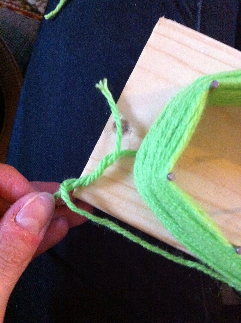 When the wool is super thick, my sister in law and mum were surprised on how thick you needed the wool. That's why test batches are good. Tie off on the start knot slack.