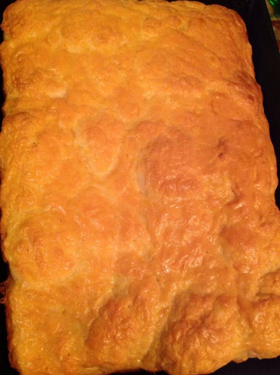 When they are baked small bread are golden color!