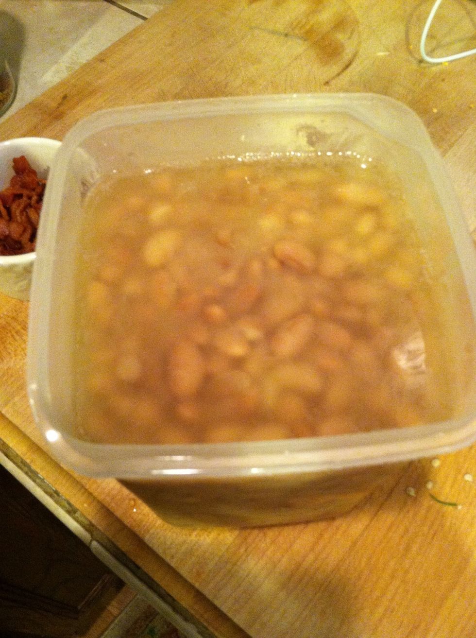 When they are soft add your beans, I used peruanos beans but pinto or any type of bean works fine here. If u want you can also used canned beans I made mine from scratch.