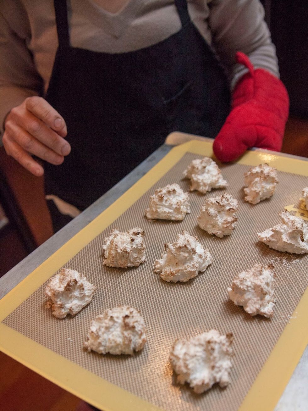 When they're lightly browned, they're done.