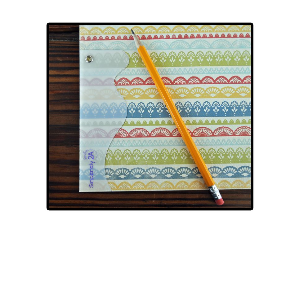 When tracing a border, make sure to place it at the edge of your paper so that it minimizes the amount of cutting that you need to do.