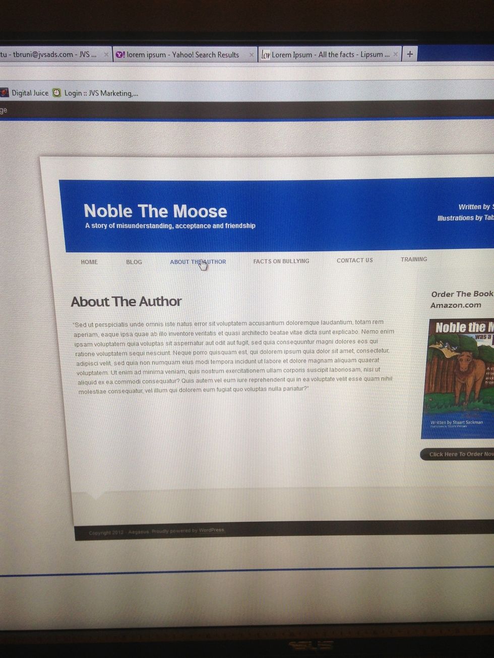 When you add a new Page to the site, a new menu tab is automatically created for you on your sites main menu. This is not true for a blog entry, which we will cover next.