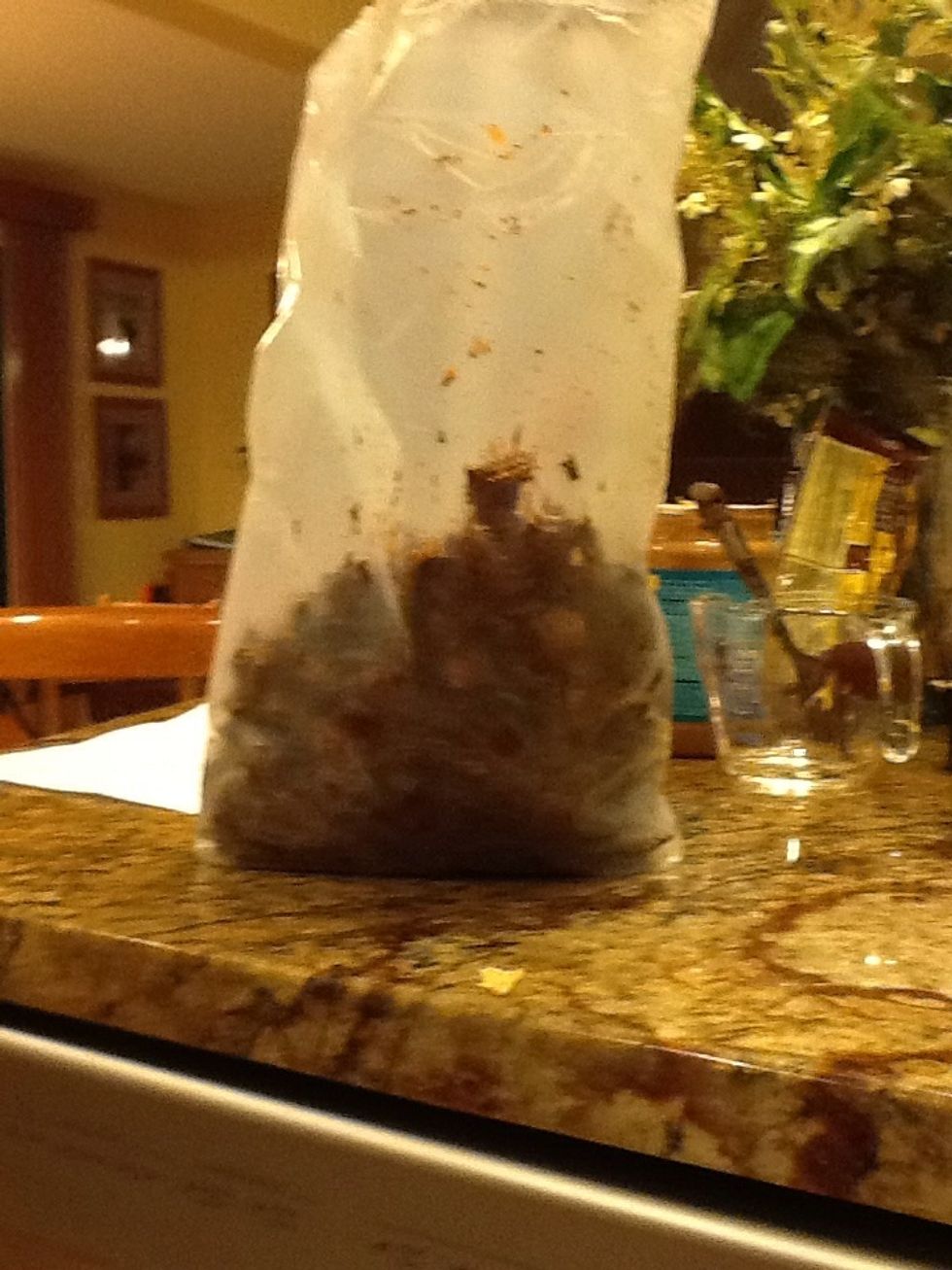 When you add the powdered sugar put the mixture in a ziploc bag or I just used the cereal bag.