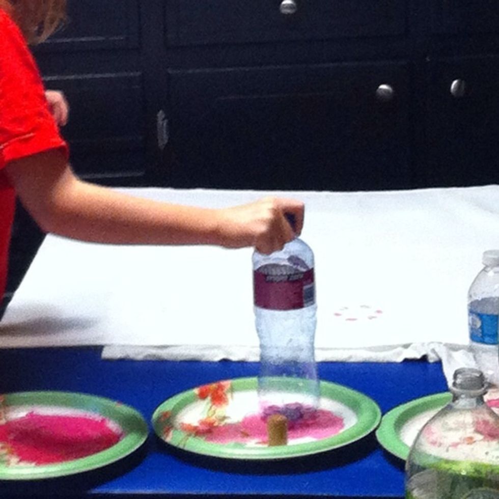 When you are comfortable with the process, lay out the curtain on top of a remnant piece of fabric or an old tshirt.