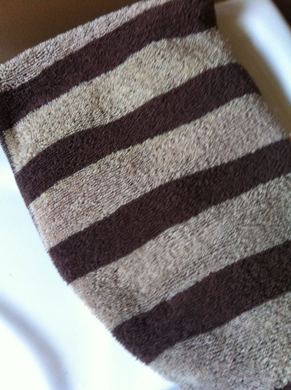 When you are done brushing, pat dry you hair again.