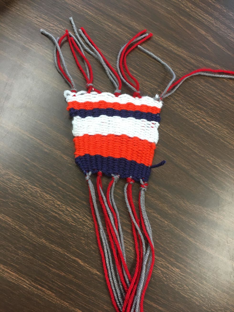When you are done tying off your project it should look something like this.