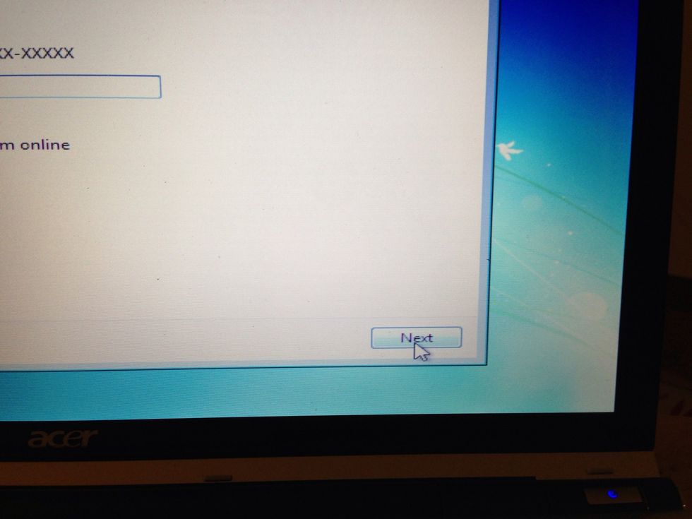 When you are finished, move the mouse to the next button and left click.