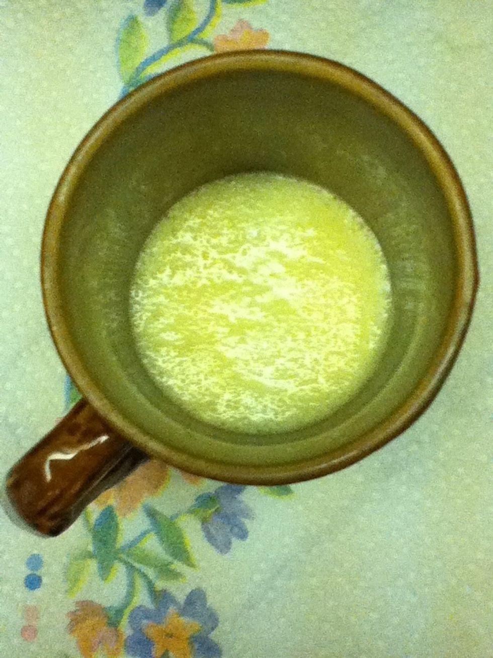 When you are finished stirring, the batter should be very fluffy and smooth.