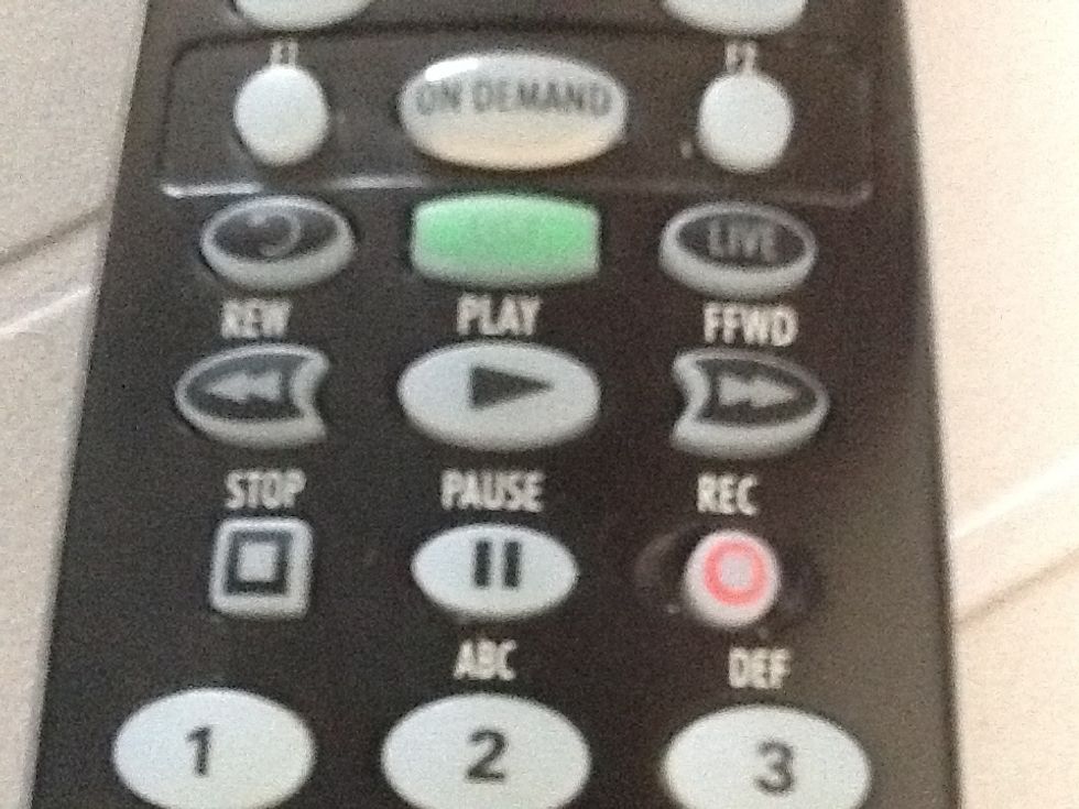 When you are ready to watch your recorded show, push the green LIST button located on the remote.