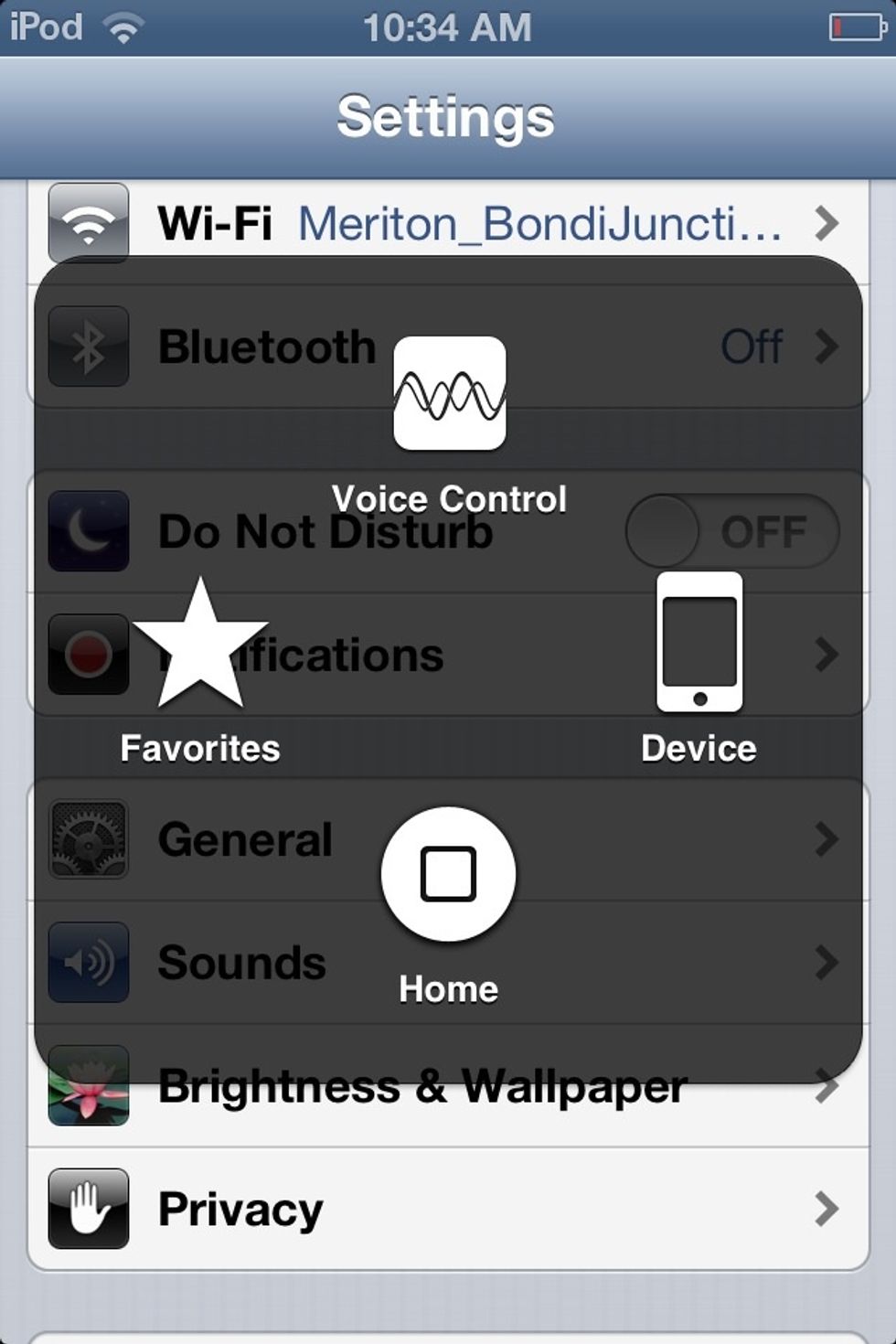 When you click on the little button that appears this will come up. I use Assistive touch because my home button doesn't work very well